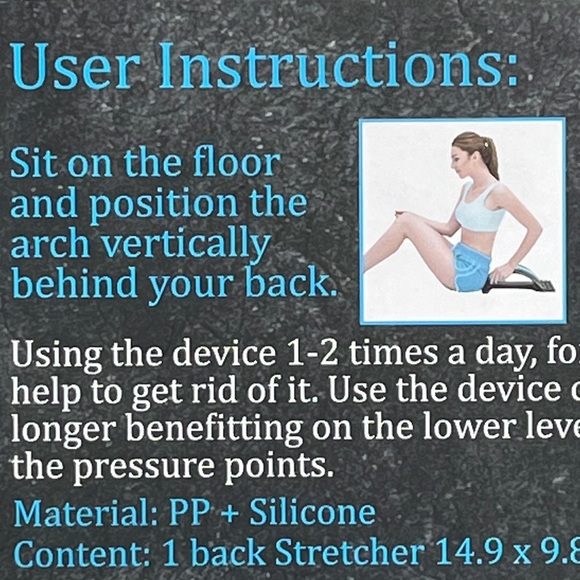 NIB Back Stretcher w/3 Stretch Levels, 139 Pressure Points - Picture 5 of 16